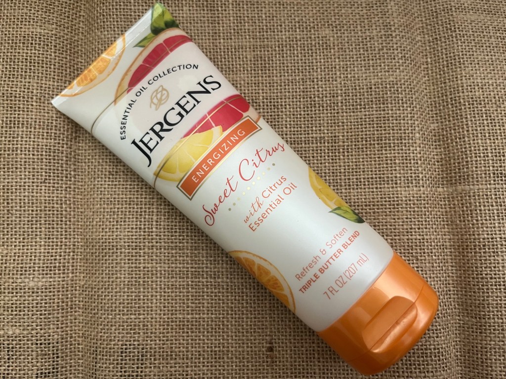 Picture of Jergens Energizing Lotion in the Scent Sweet Citrus.