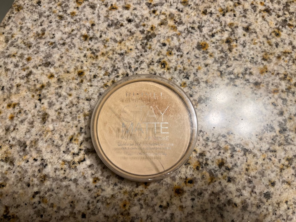 Rimmel Stay Matte pressed powder in the color translucent.
