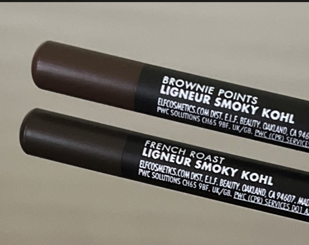 E.l.f. Kohl Eyeliners Brownie Points and French Roast.
